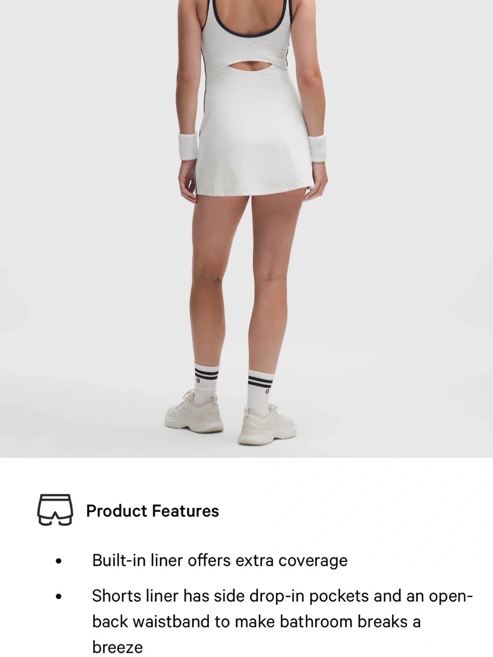 Lululemon Scoop Neck Cutout Tennis Dress M